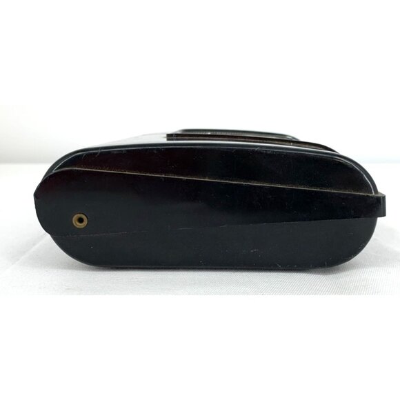 Golf Themed Hinged Box Men's Jewelry Trinket Box Brown Plastic 7.5" Vtg - Picture 5 of 9